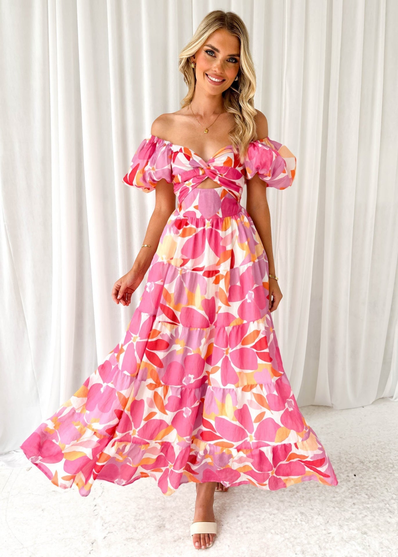 Nora® | Dress with puff sleeves