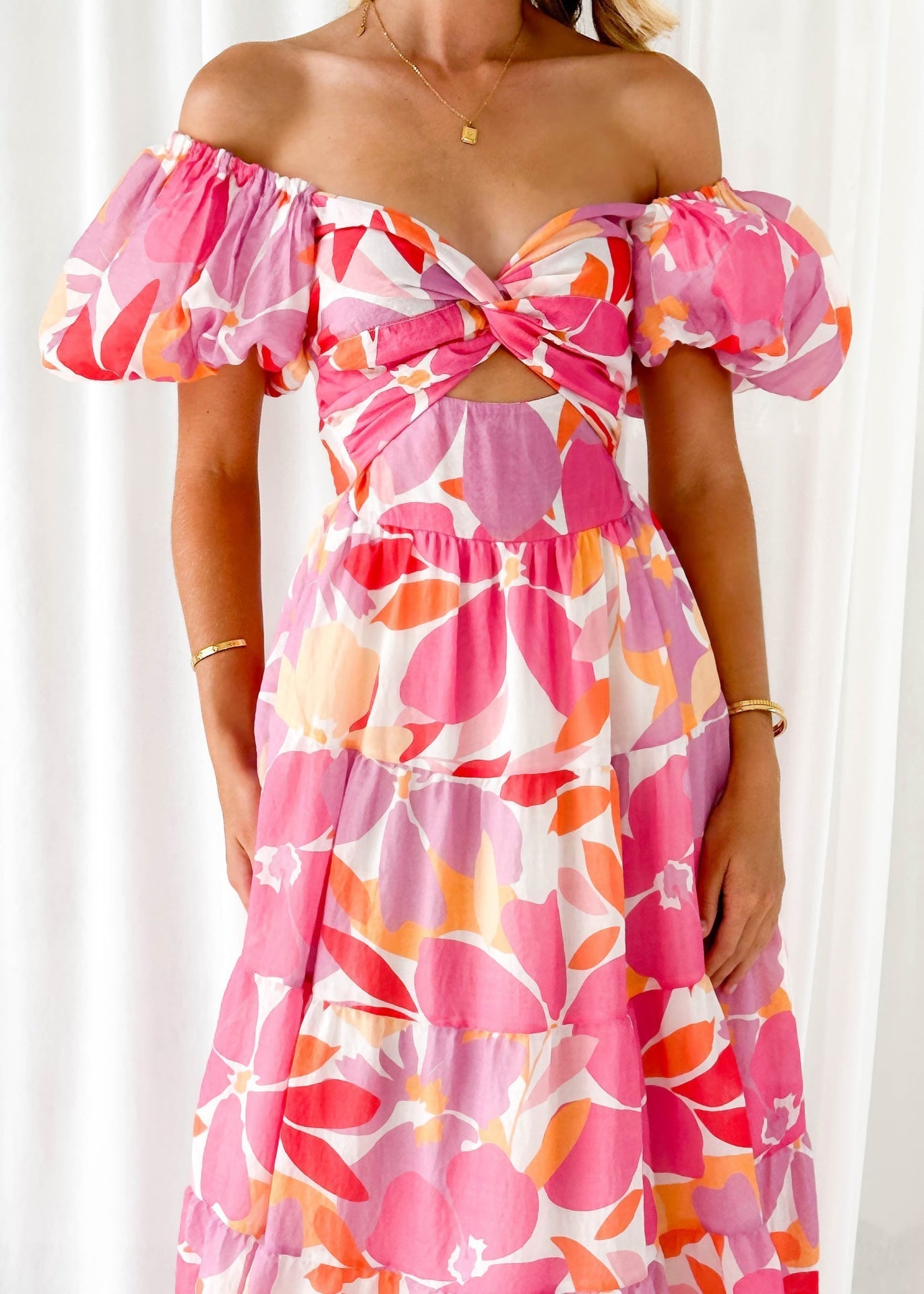 Nora® | Dress with puff sleeves