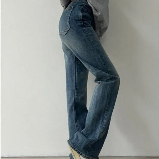 Retro Flared Loose-Fit Jeans