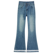 Women’s Lace Denim Bell Bottom Pants