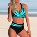 Yolanda® | Women'S High Waisted Push-Up Halter Bikini Set