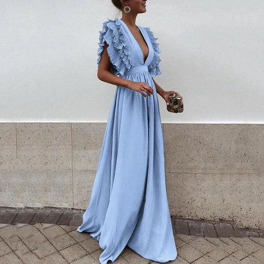 Fiorenza® | Elegant Dress With Ruffle Sleeves