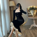 Susana® | Elegant black velvet dress for women