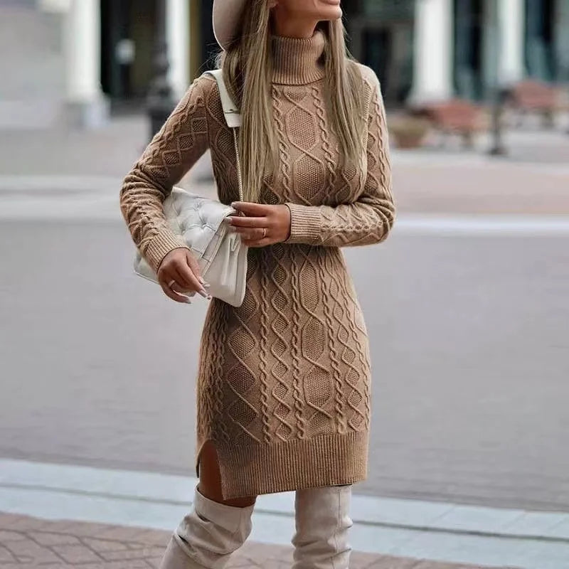 Zulema® | Women's knitted dress with high neckline