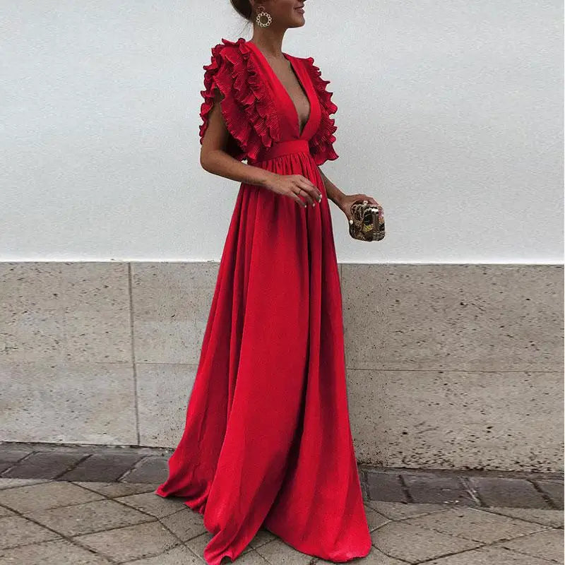 Fiorenza® | Elegant Dress With Ruffle Sleeves