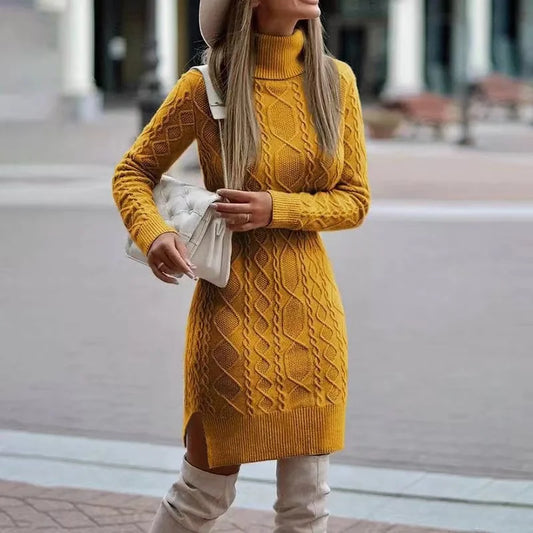 Zulema® | Women's knitted dress with high neckline