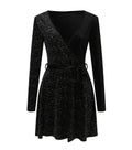 Ana® | Sequin Wrap Dress Chic