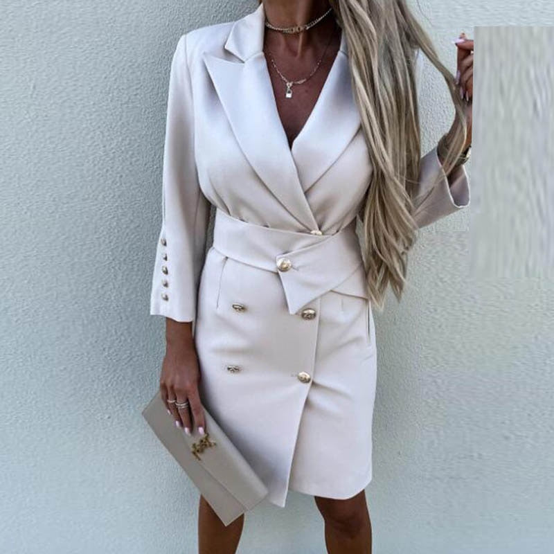 Aolani® | Double-Breasted Blazer Dress