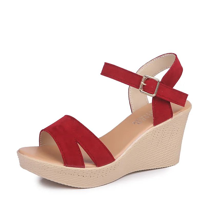 Selene | High-heeled Suede Open-toe Casual Sandals