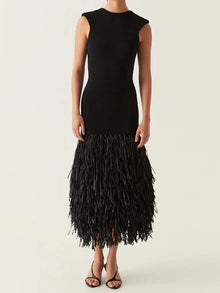 Helga® | Long dress with fringes