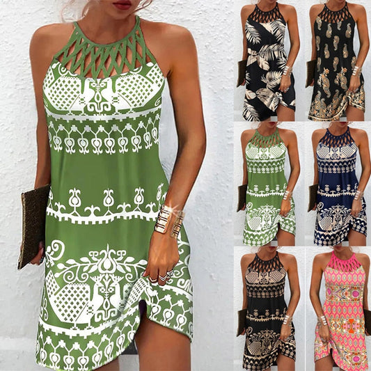 Amparo® | Printed Dress With Halters
