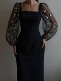 Aurora® | Evening And Party Dress With Square Neckline And Long Sleeves