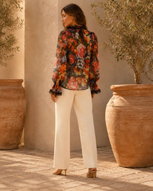 Sienna Vintage Floral Chiffon Shirts