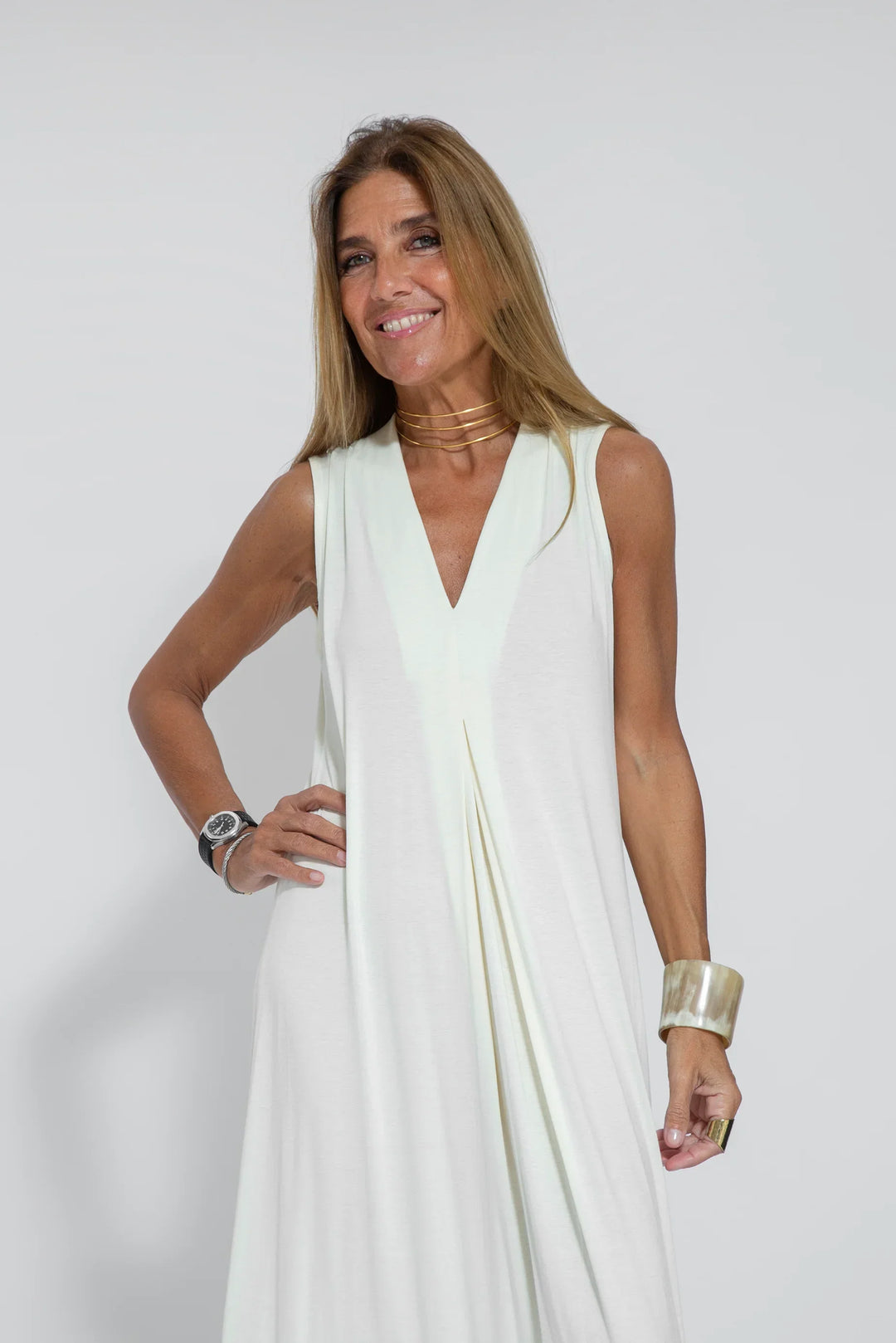 Nicole® | Long Dress With V-Neck
