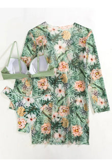 Rosalía® | Tropical Print Wrap Underwire Bikini With Cover-Up