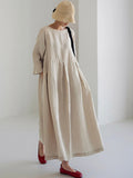Isabel® | Loose linen dresses with side pockets