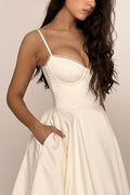 Lorraine® | Strapless V-neck sleeveless tutu maxi dress