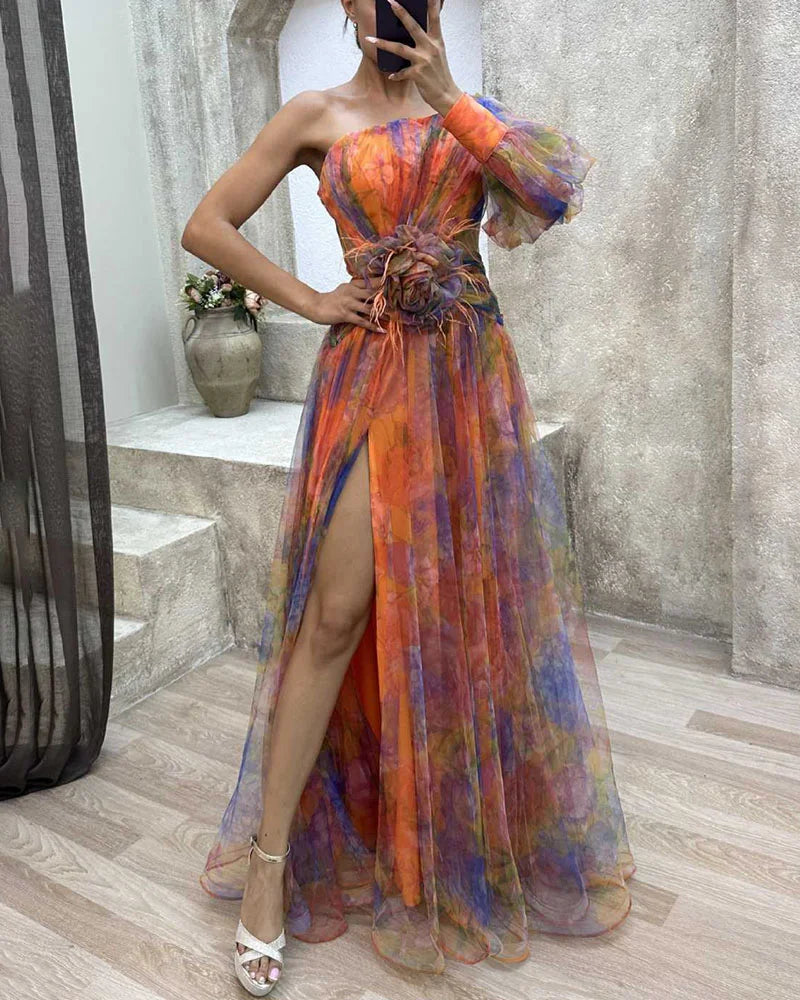 Alessandra® | Elegant Off-The-Shoulder Party Dress