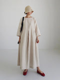 Isabel® | Loose linen dresses with side pockets