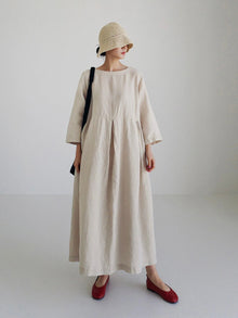Isabel® | Loose linen dresses with side pockets