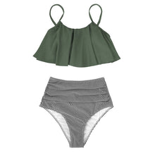 Kizkitza® | Bikini With Ruffled Top And High Waist Bikini Bottom