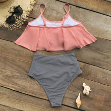 Kizkitza® | Bikini With Ruffled Top And High Waist Bikini Bottom