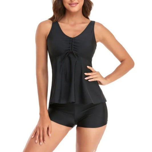 Leah | Women’s Split Skirt Tankini – Conservative Swimsuit