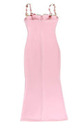 Leonor® | Midi dress with floral embroidery and laces