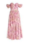 Karina® | Pleated midi dress with print