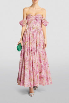 Karina® | Pleated midi dress with print
