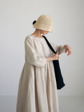 Isabel® | Loose linen dresses with side pockets