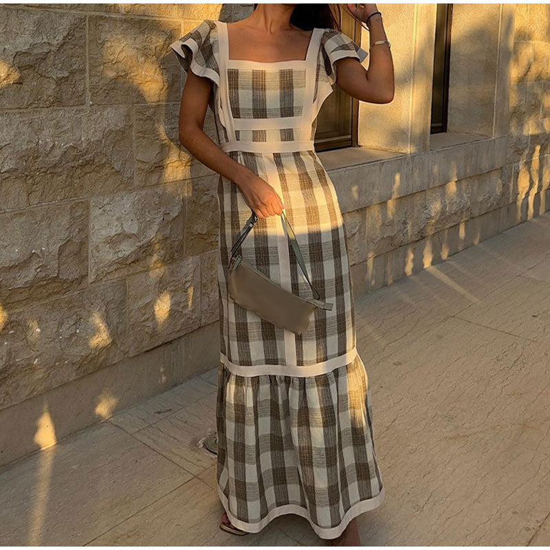 Eugenia® | Elegant Checkered Dress