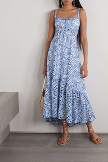 Belinda® | Embroidered Lace Midi Bustier Dress