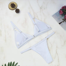 Benedetta® | Heidi-Mode Two-Piece Bikini Swimsuit With Gold-Colored Metal Rings And Triangular Cups
