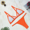 Benedetta® | Heidi-Mode Two-Piece Bikini Swimsuit With Gold-Colored Metal Rings And Triangular Cups