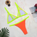 Benedetta® | Heidi-Mode Two-Piece Bikini Swimsuit With Gold-Colored Metal Rings And Triangular Cups