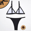 Benedetta® | Heidi-Mode Two-Piece Bikini Swimsuit With Gold-Colored Metal Rings And Triangular Cups