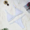 Benedetta® | Heidi-Mode Two-Piece Bikini Swimsuit With Gold-Colored Metal Rings And Triangular Cups