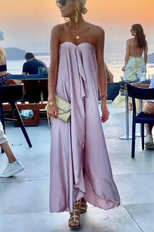 Norma® | Morning Grace Off Shoulder Satin Bouquet Party Maxi Dress