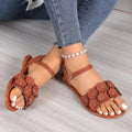 Livia | Retro Floral Flat Sandals for Women