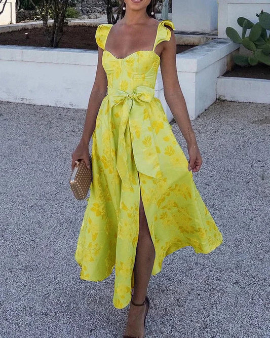 Sibilla® | Printed Dress With Butterfly Sleeves