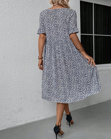 Matilde® | Elegant Round Neck Dress With Floral Print