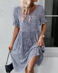 Matilde® | Elegant Round Neck Dress With Floral Print