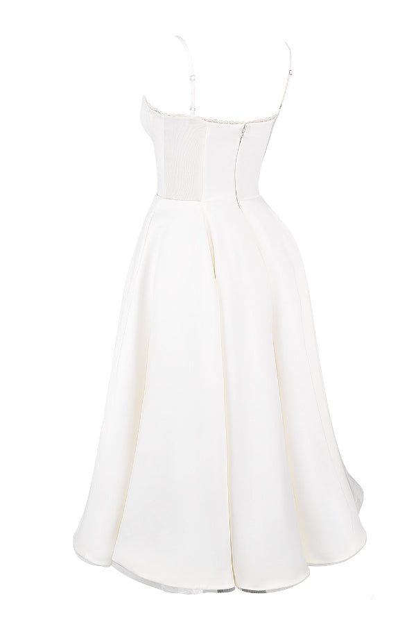 Lorraine® | Strapless V-neck sleeveless tutu maxi dress