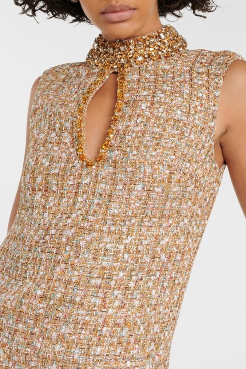 Petra® | Mini Tweed Dress With Gill Tweed Embellishment