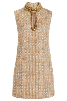 Petra® | Mini Tweed Dress With Gill Tweed Embellishment