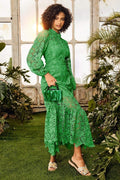 Florencia® | Flared Maxi Dress With Embroidered Lace