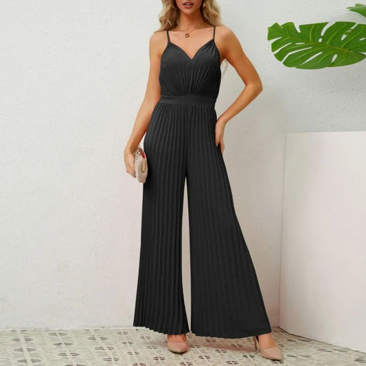 Olivia Summer Sleeveless Jumpsuit with Pockets