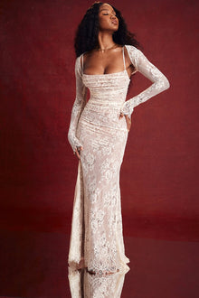 Autumn® | Elegant lace bodycon long dress for women