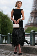 Wendy® | Backless Midi Dress In Knitted Fabric With Tassels
